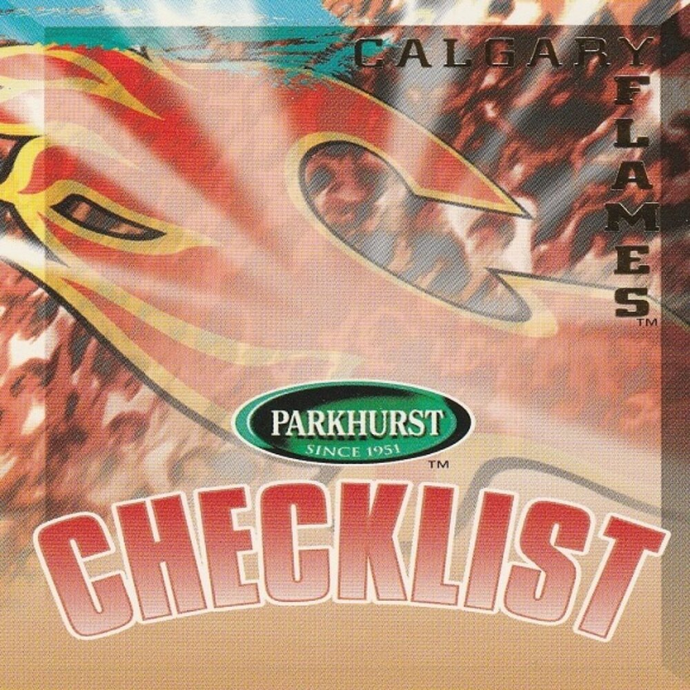 Calgary Flames Checklist Card - 1994/1995 Parkhurst Hockey